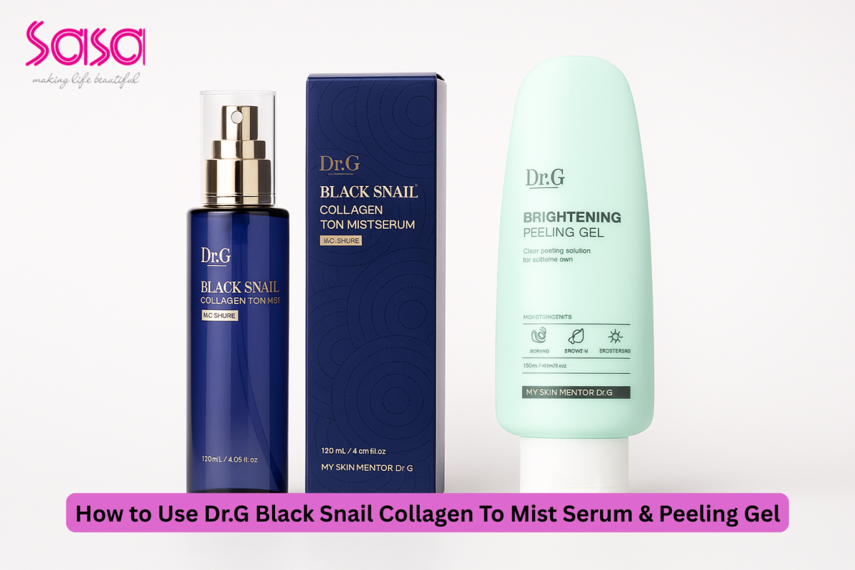 How to Use Dr.G Peeling Gel & Black Snail Collagen To Mist Serum