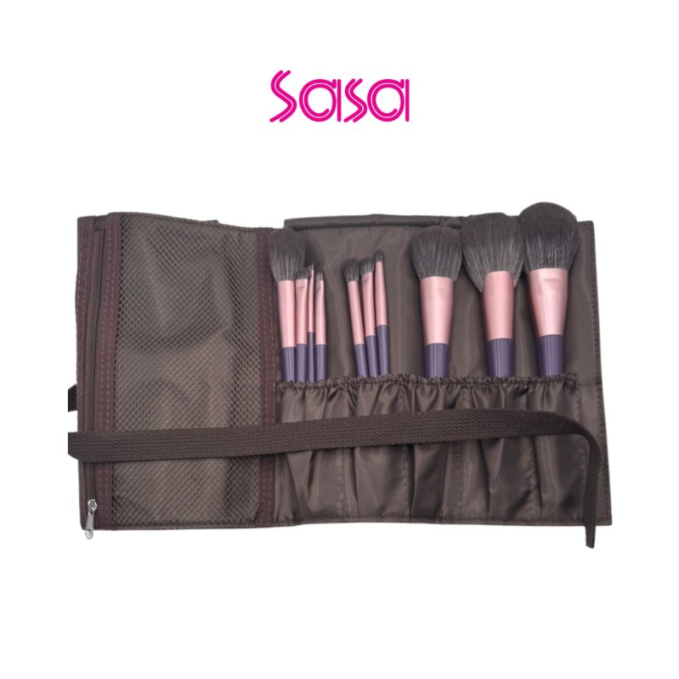 MAKEUP BRUSH SET WITH BAG 10'S