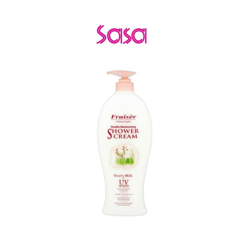 DOUBLE MOISTURISING SHOWER CREAM GOAT'S MILK WITH UV WHITE 1000ML DOUBLE MOISTURISING SHOWER CREAM GOAT'S MILK WITH UV WHITE 1000ML