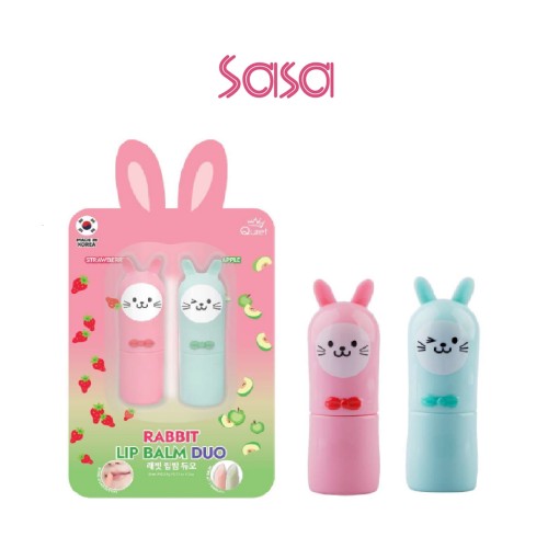RABBIT LIP BALM DUO (STRAWBERRY / APPLE) 3.5GX2