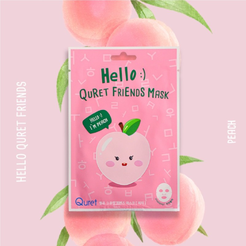 HELLO QURET FRIENDS MASK (PEACH) 1'S