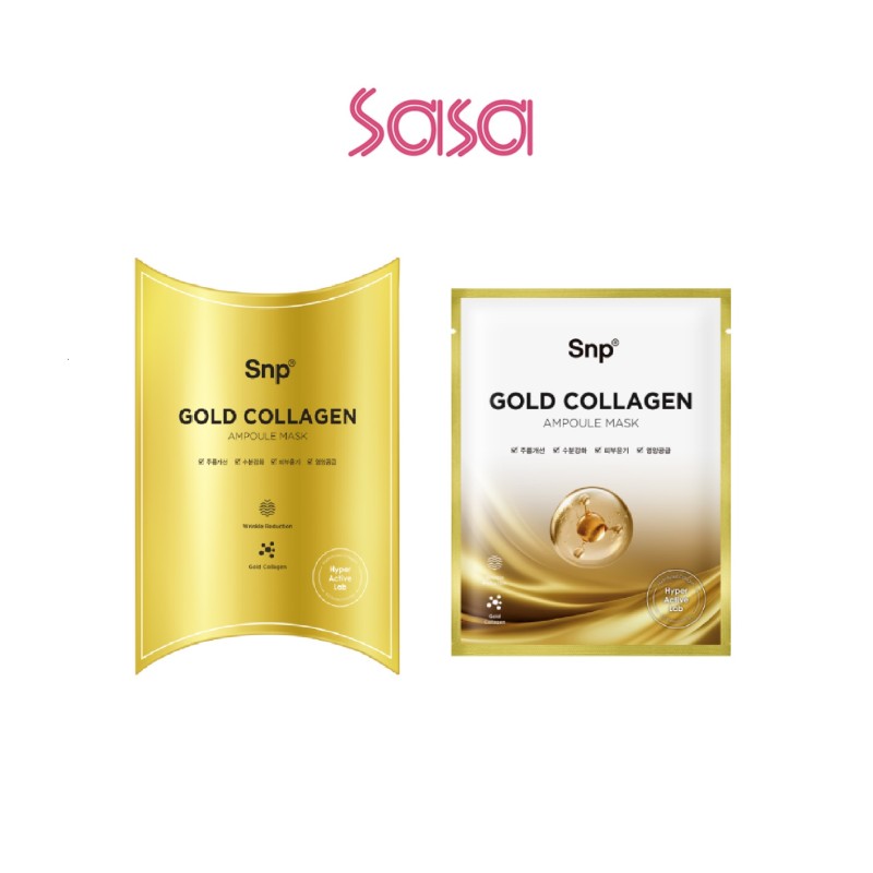 GOLD COLLAGEN AMPOULE MASK 10'S