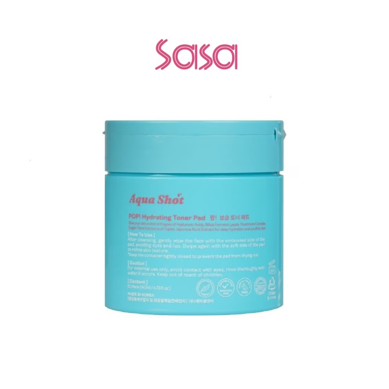 POP! AQUA SHOT HYDRATING TONER PAD 60'S