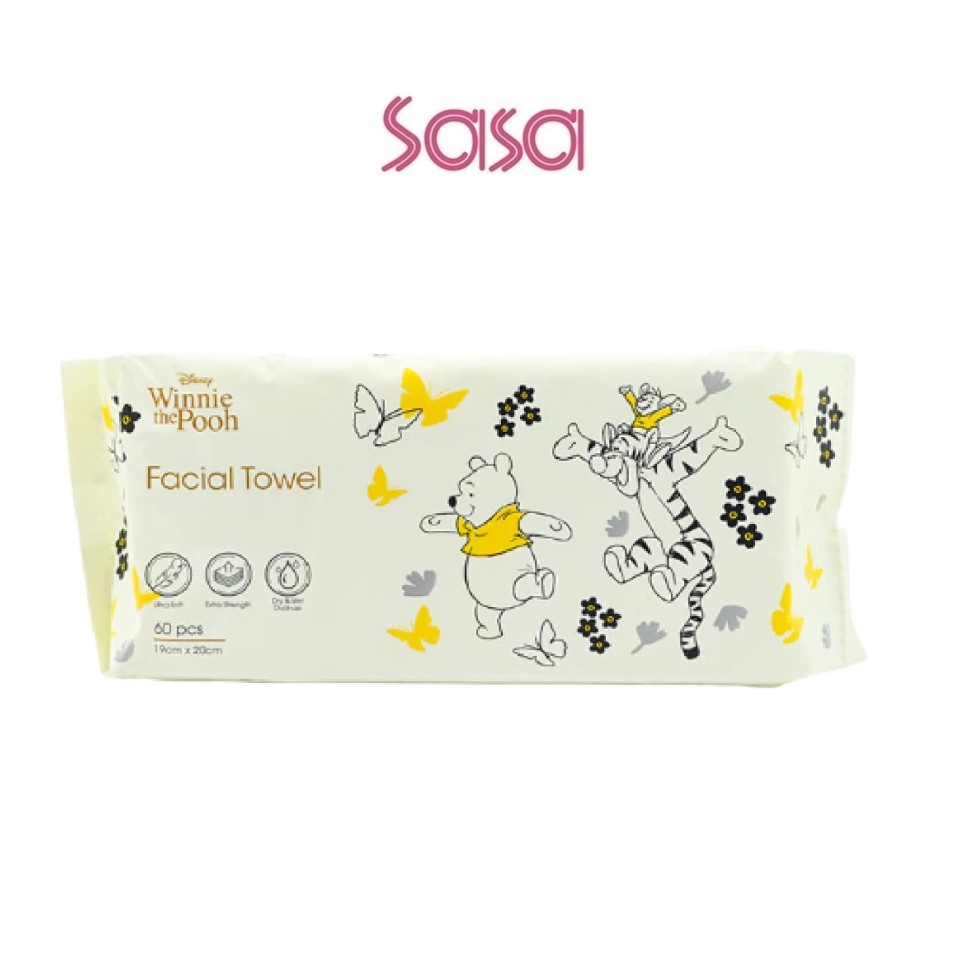WINNIE T POOH FACIAL TOWEL 60PC