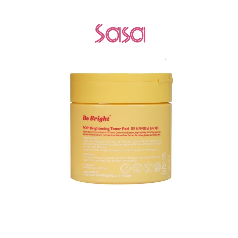POP! BE BRIGHT BRIGHTENING TONER PAD 60'S