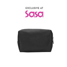 NYLON TRAVEL COSMETIC BAG 1PC (BLACK)