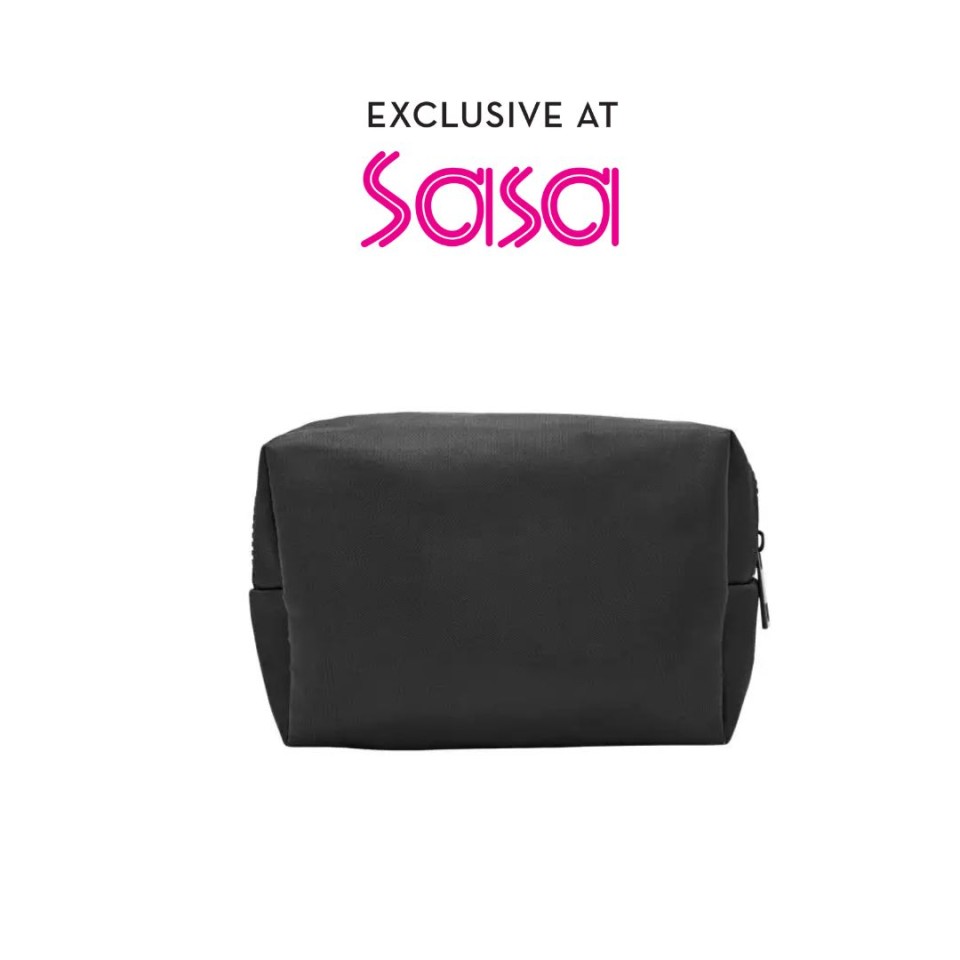 NYLON TRAVEL COSMETIC BAG 1PC (BLACK) NYLON TRAVEL COSMETIC BAG 1PC (BLACK)