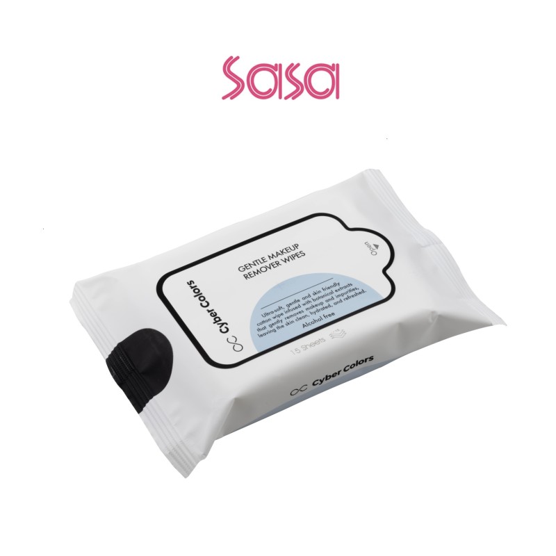 GENTLE MAKEUP REMOVER WIPES 15PCS