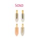 CREASELESS HAIR CLIPS 4PC (CORAL)