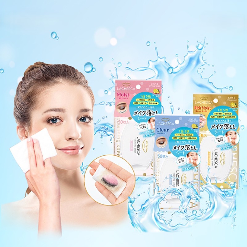 SOFTYMO LACHESCA CLEANSING SHEET MOIST 50S