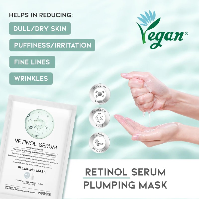 RETINOL SERUM PLUMPING MASK 10'S
