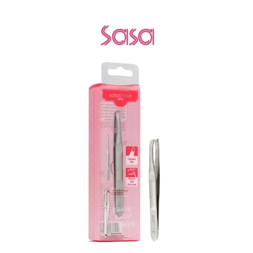 STAINLESS SLANT EYEBROW TWEEZER 1PC