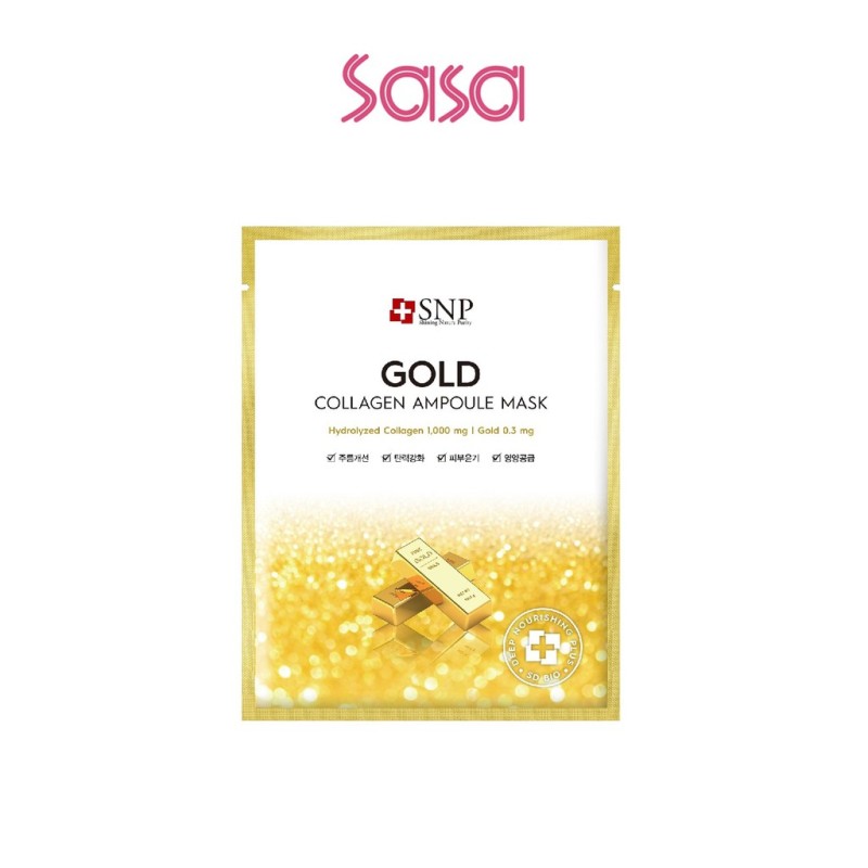 GOLD COLLAGEN AMPOULE MASK 10'S