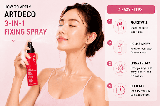 How to Apply Makeup Setting Spray to Mattify and Hydrate How to apply makeup setting spray to mattify and hydrate