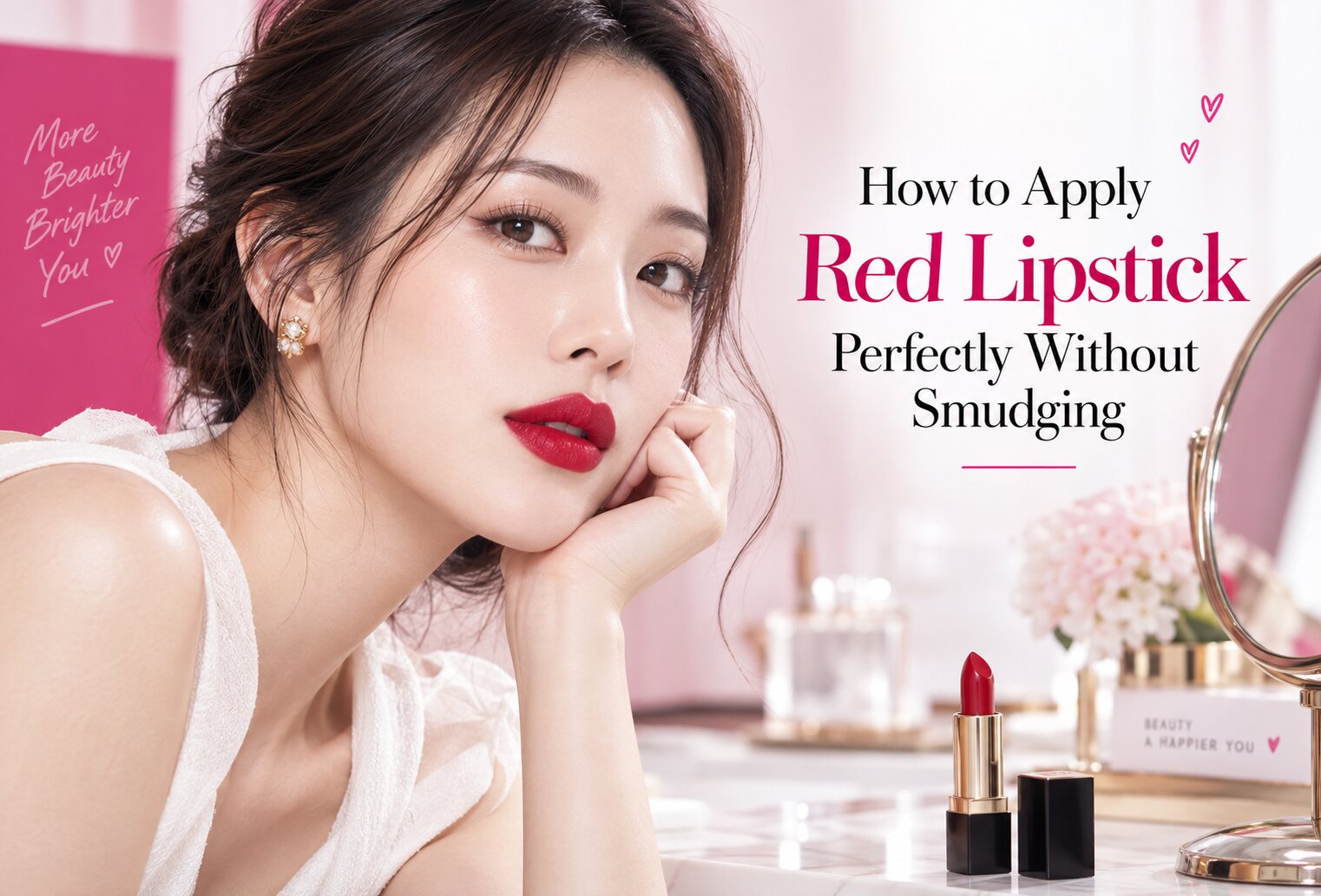 Step by step guide on how to apply red lipstick perfectly without smudging