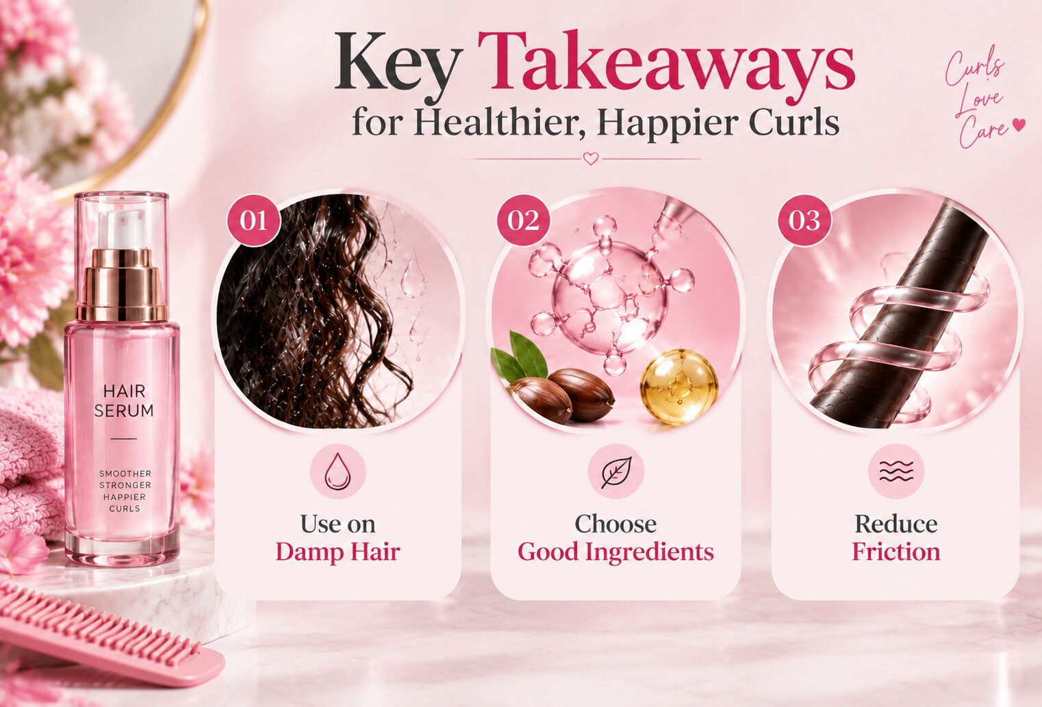 Key benefits of using hair serum for healthier and defined curly hair