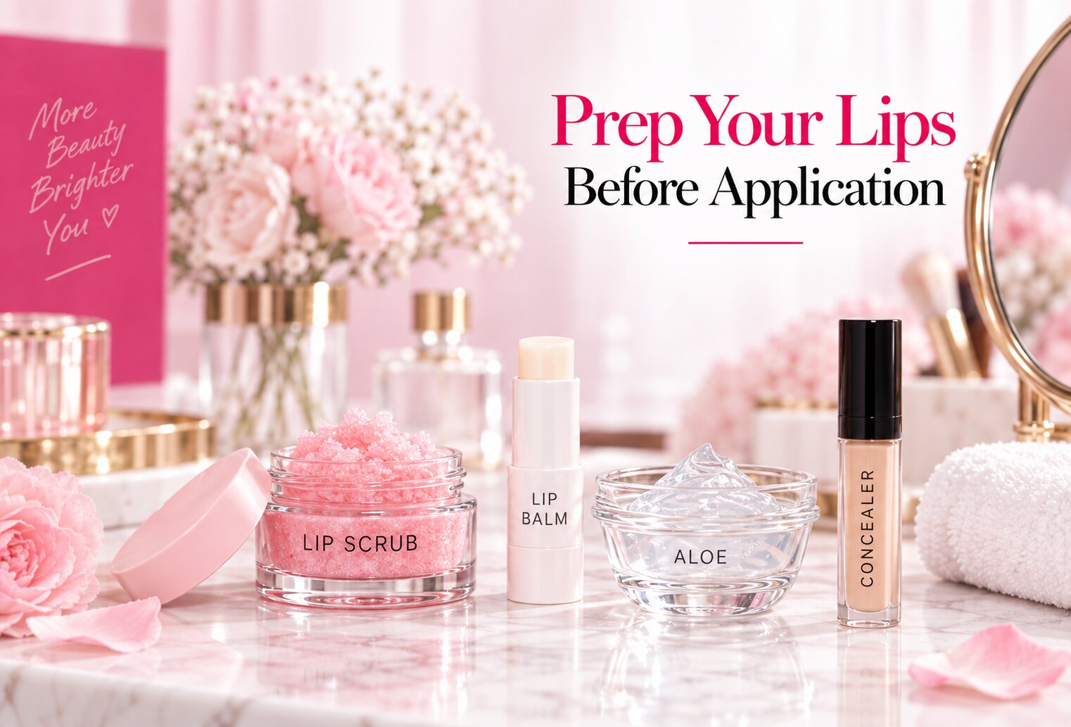 Lip preparation steps before applying red lipstick for a smooth finish