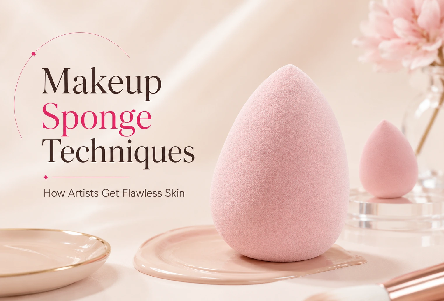 natural-finish.png Pink makeup sponges illustrating techniques for achieving flawless, natural-looking skin.
