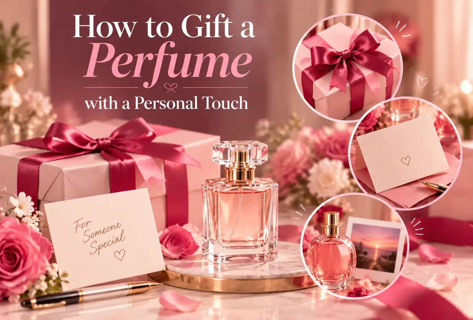 perfume gift wrapping ideas with personalised note